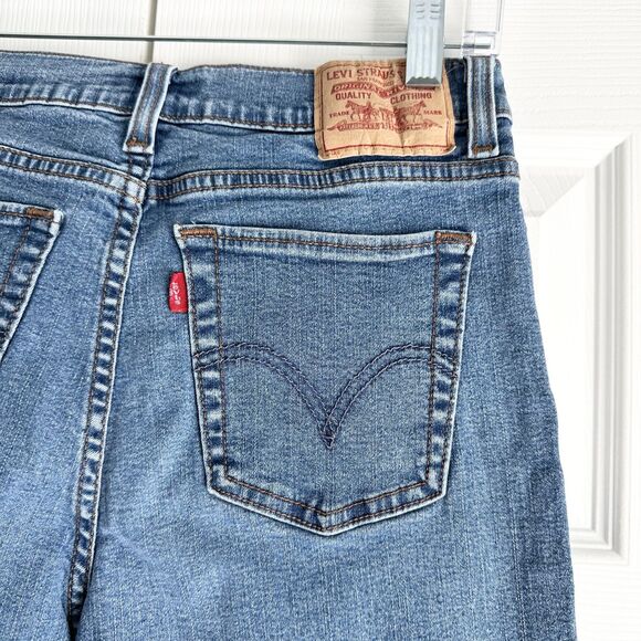 Levi's 512 Slimming Women's Jeans Size 10M Blue Stretch Mid Rise Straight Leg - Picture 5 of 11